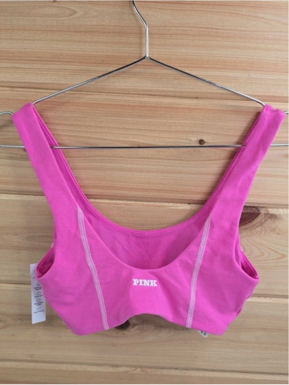VS PINK All-Day Cotton Scoop Sports Bra Sz XS NWT